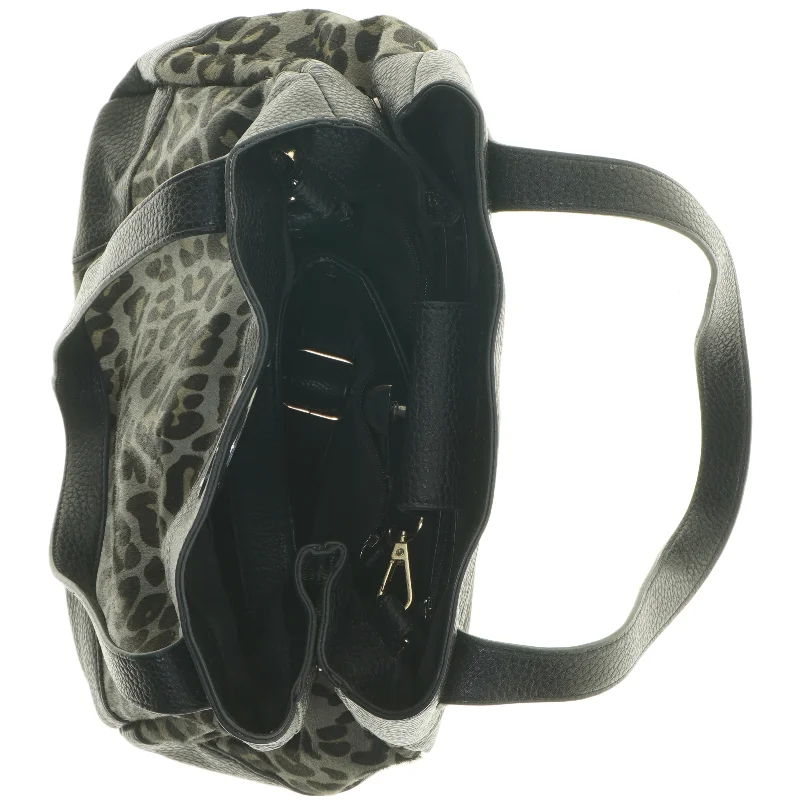 Stor leopardmønstret taske (str. 30x25x18 cm)