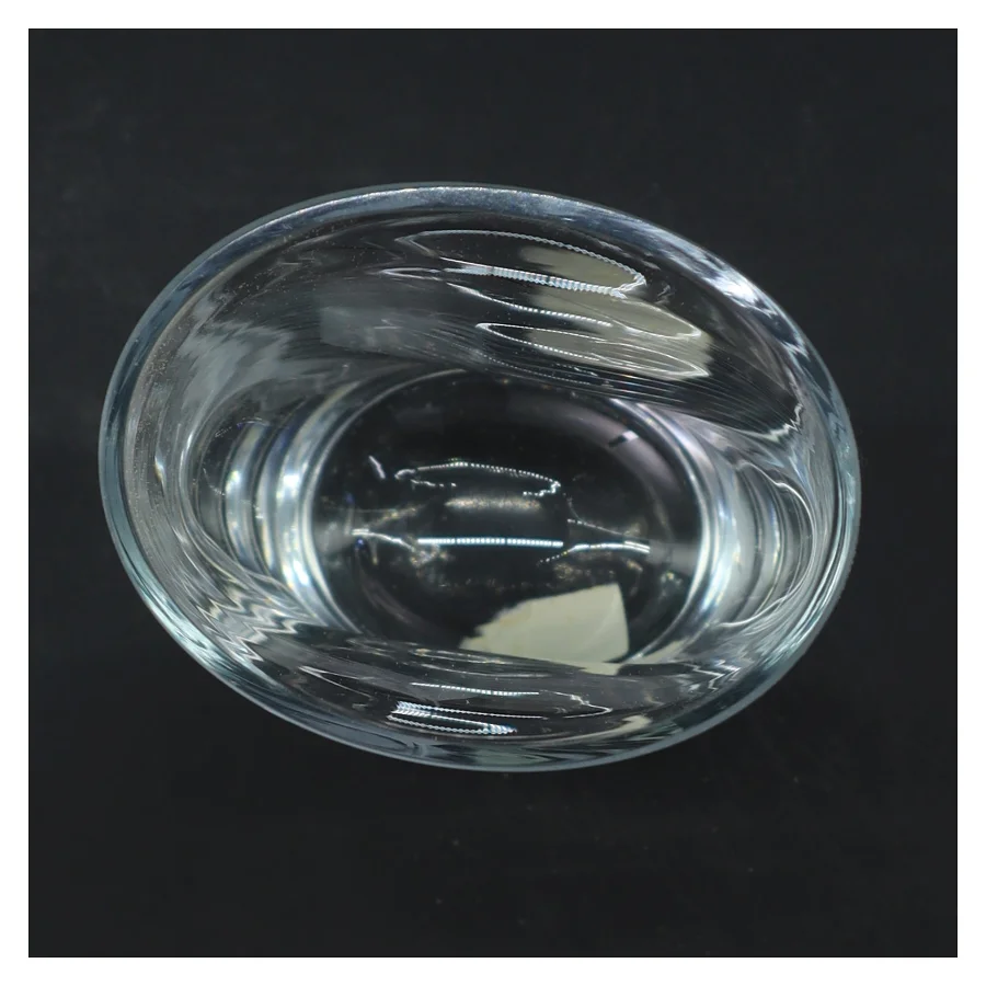 Glasvase med mønster (str. 25x9,5 cm)