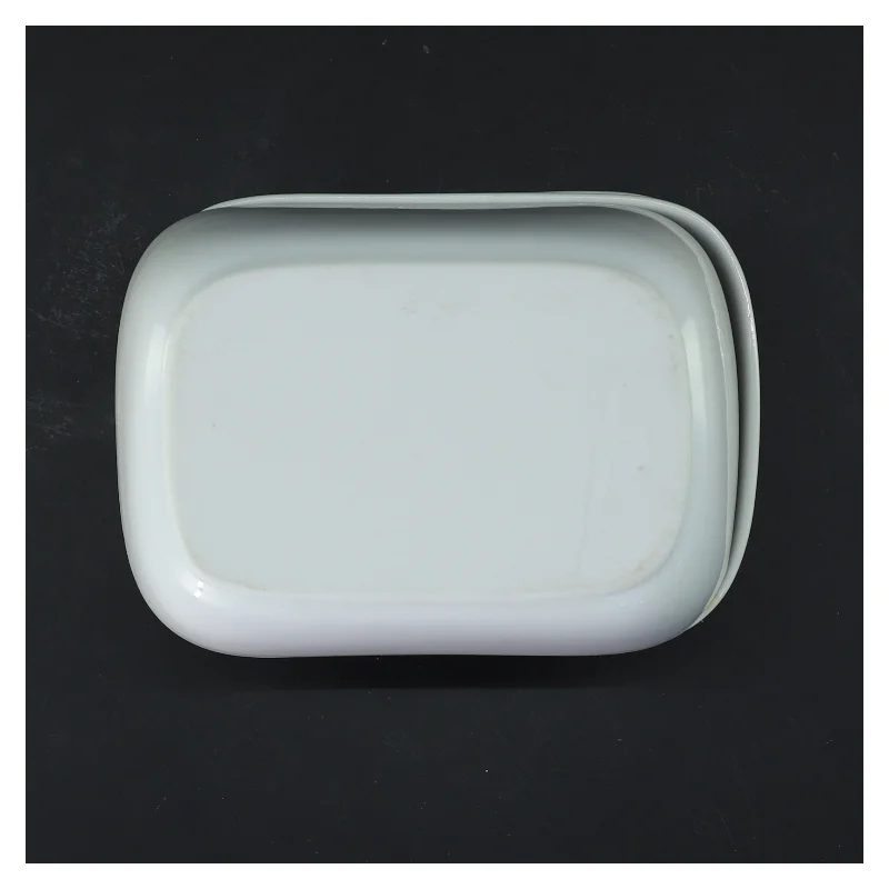 Rektangulære hvide fade/ skåle , 4 stk. (str. 4 stk 15x11 cm)