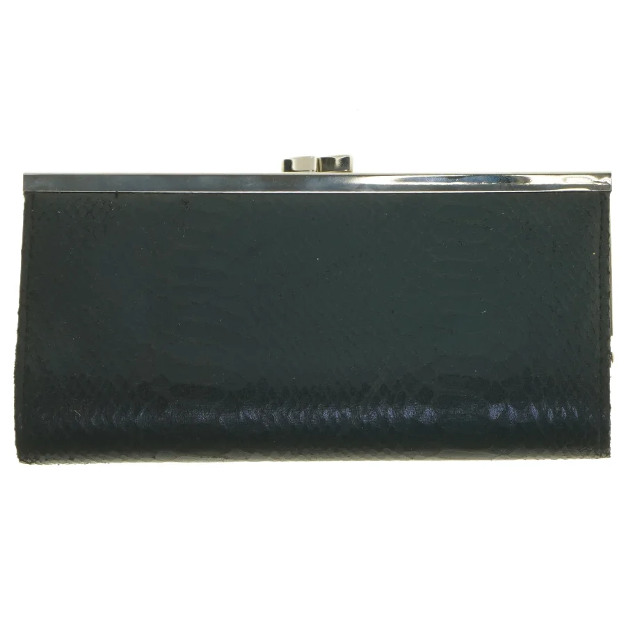 Sort pung/ taske med mønster (str. 23x11 cm)