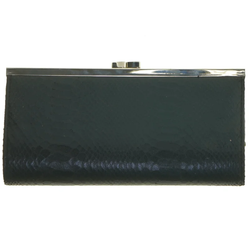 Sort pung/ taske med mønster (str. 23x11 cm)