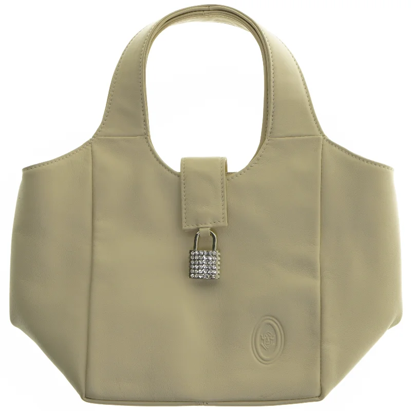 Skuldertaske med lås fra Smith & Canova (str. 30x29 cm)