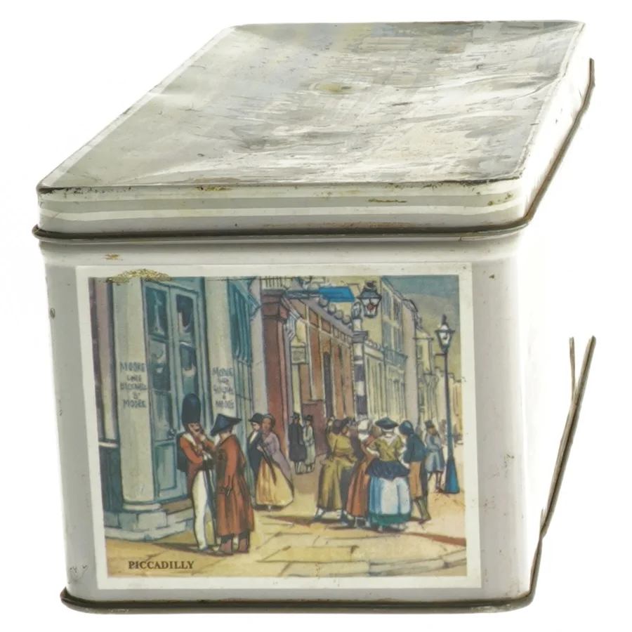 Dekorativ dåse med London-motiver (str. 22,5x9,5 cm)