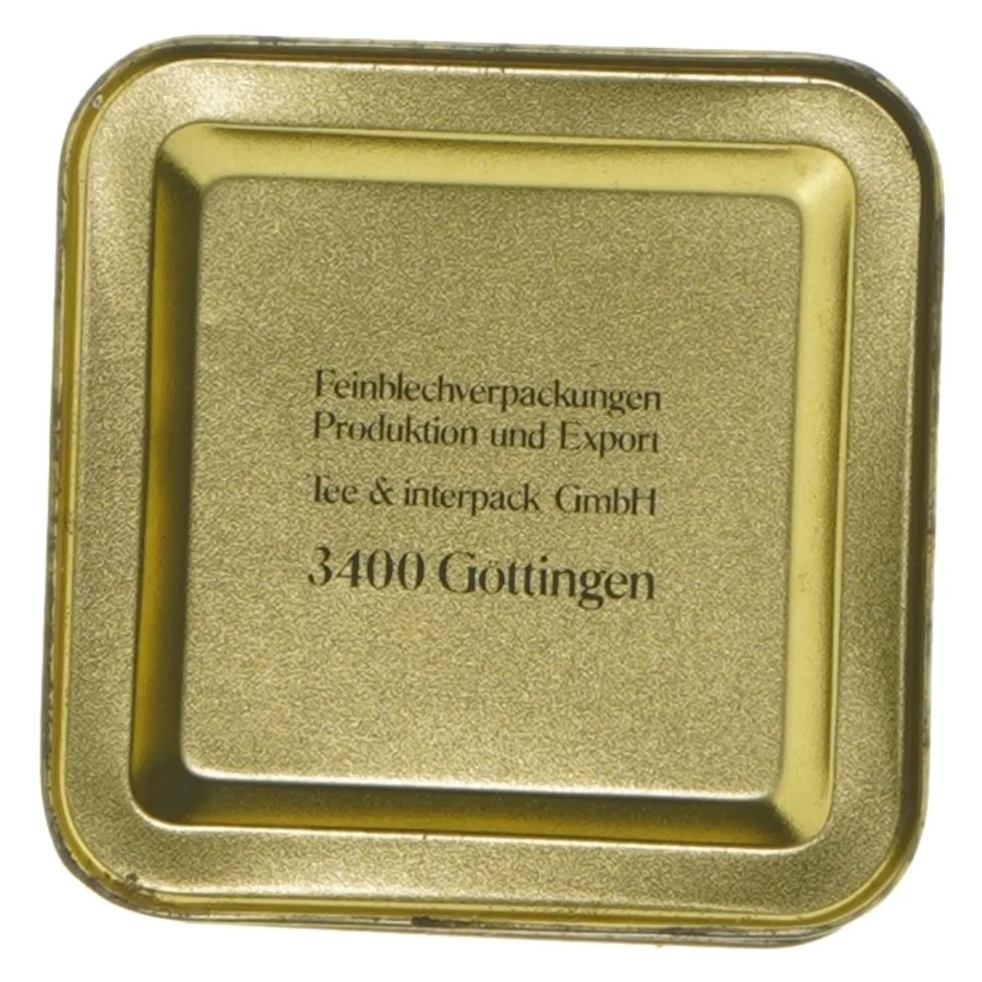 Dekorativ blikdåse med motiver (str. 8x9 cm)