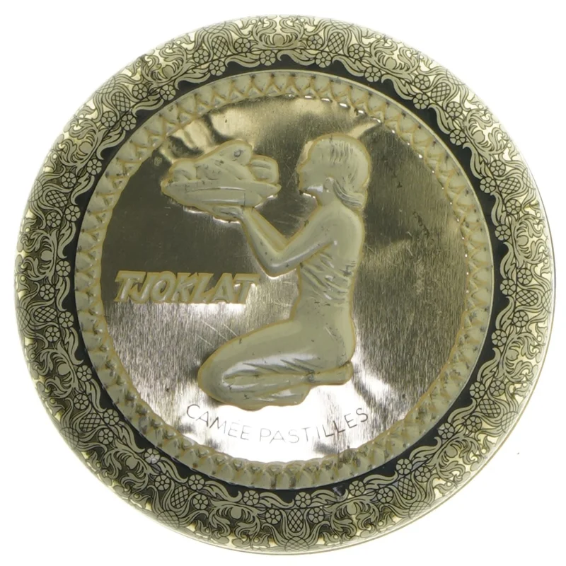 Dekorativ romantisk dåse (str. Ø 12 cm)