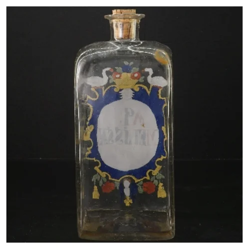 Dekorativ apotekerflaske med korkprop (str. 24x9x10 cm)