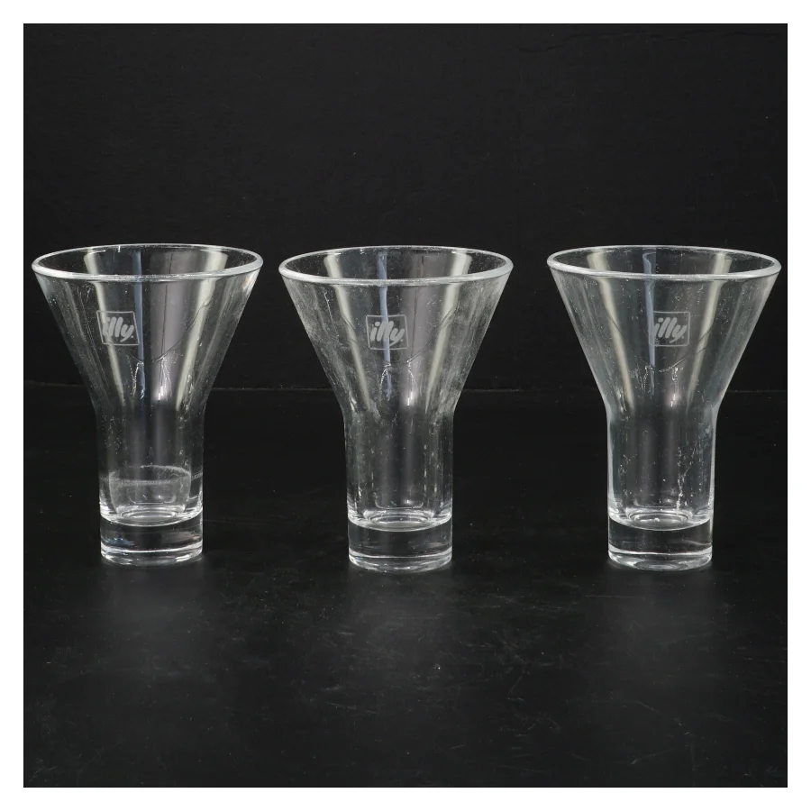 Illy glas sæt, 3 styk fra Illy (str. 12 cm. 3 styk)