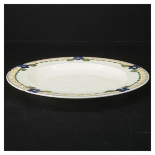 Dekorativ tallerken med blomsterdesign (str. Ø 23 cm)