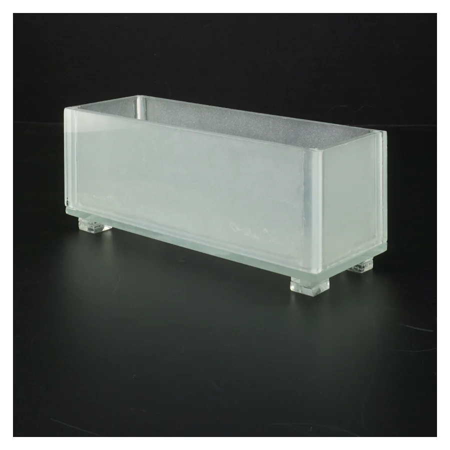 Glasvase rektangulær (str. 20 x. 7 cm)