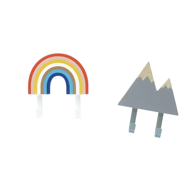 Knager, regnbue og bjerge (str. 13 x 11 cm)