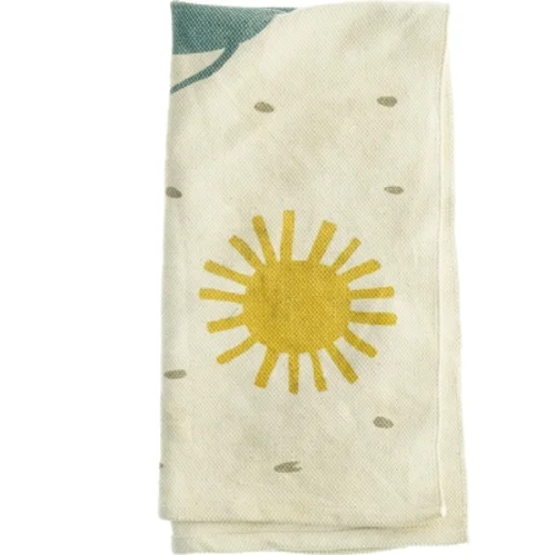 Barnetæppe med dyre og solmotiv fra Roommate (str. 71 x, 140 cm)