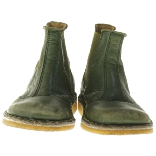 Grønne børnestøvler i læder fra PomPom størrelse 24 fra Pompom (str. 24 )