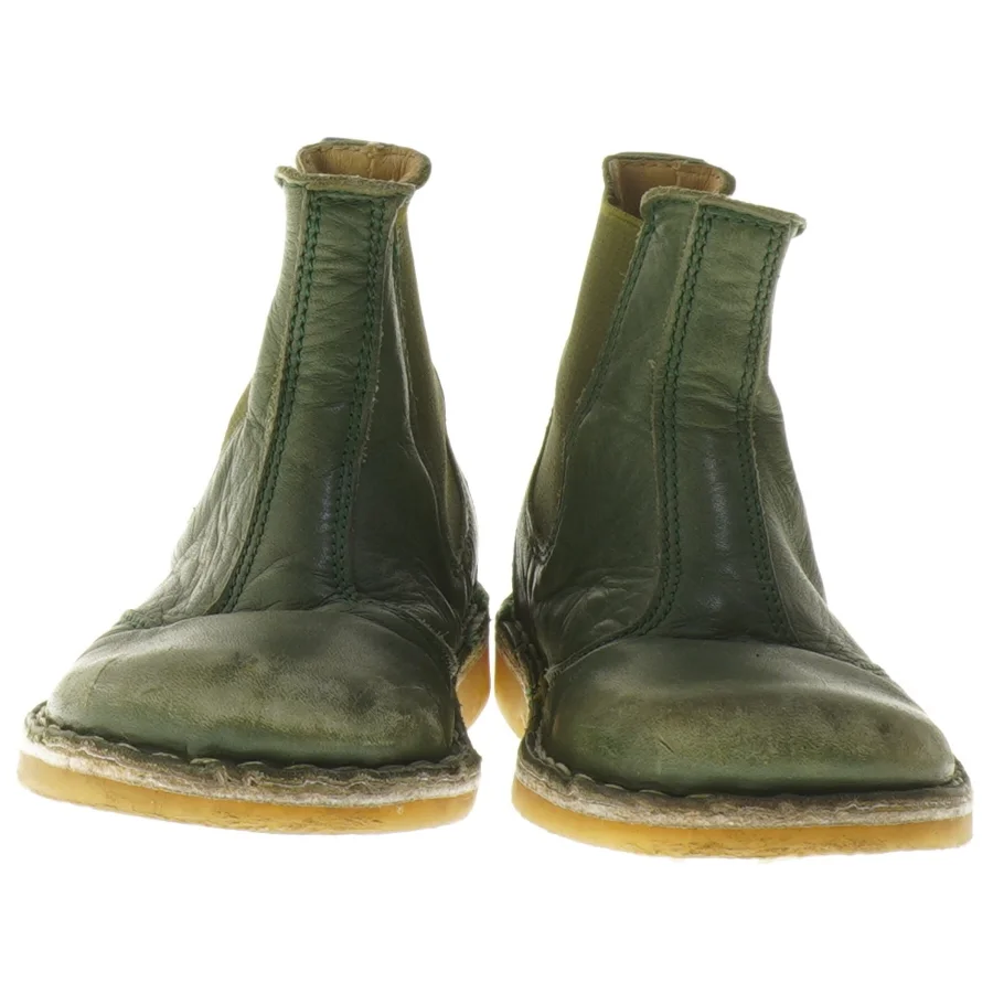 Grønne børnestøvler i læder fra PomPom størrelse 24 fra Pompom (str. 24 )