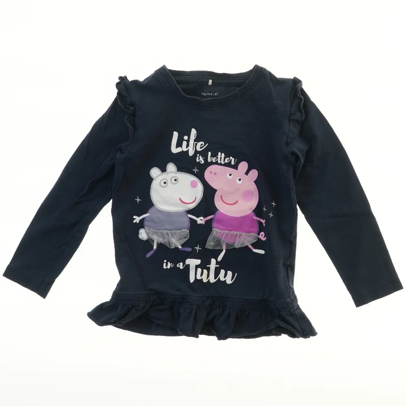 Langærmet bluse med tryk fra Name It (str. 98)