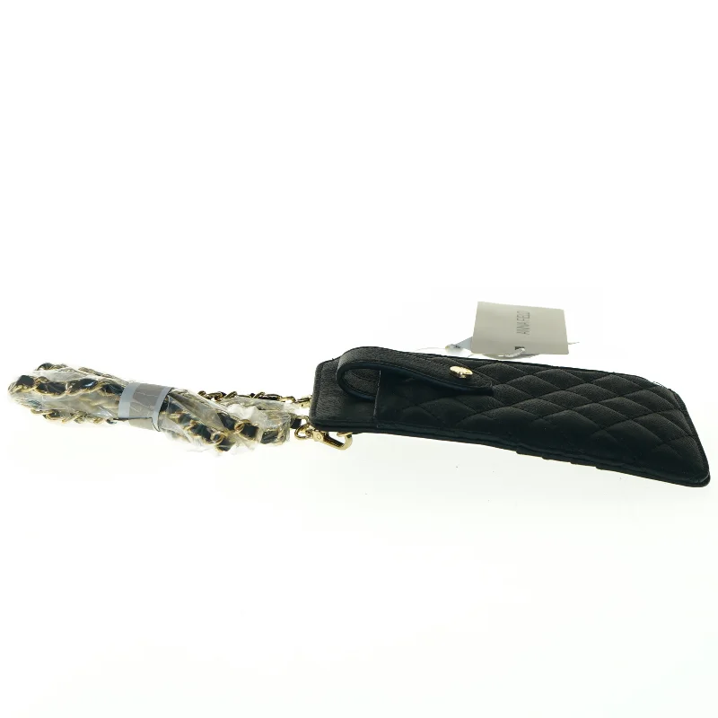 Sort læderpung med kæde fra Anna Field (str. 17 x 11 cm)