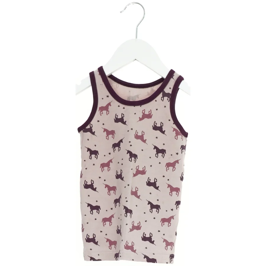 Børne tanktop med hestemønster (str. 92)