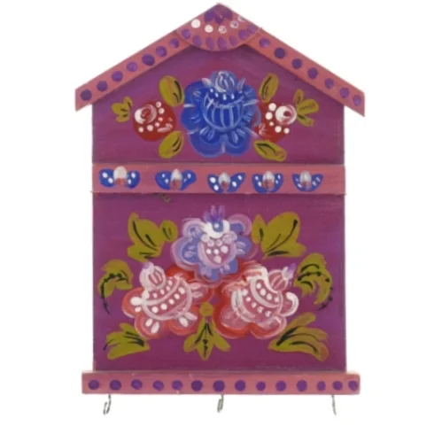 Håndmalet nøglebræt & brevholder (str. 21 x. 14 cm)