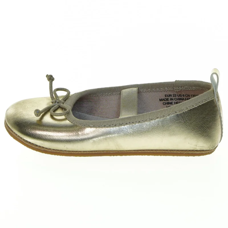 Guld ballerina børnesko fra H&M (str. 22)