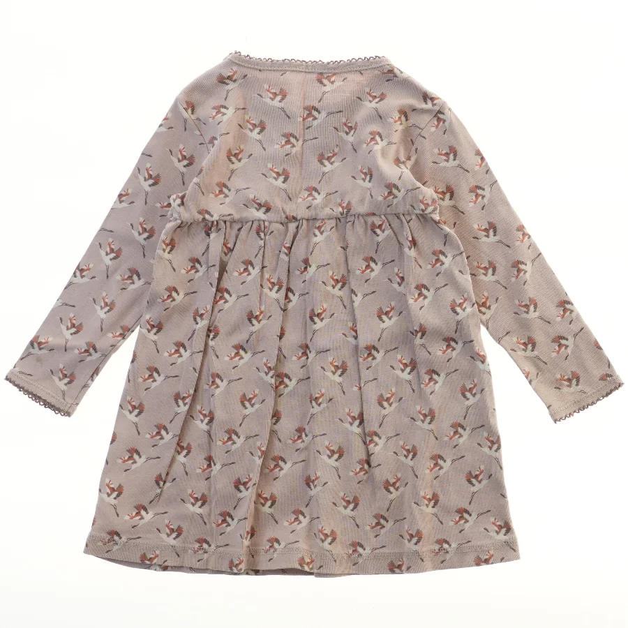 Kjole med Fugleprint fra Petit (str. 98)