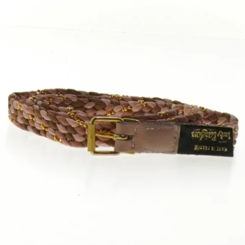 Flettet bælte i læder og tekstil fra Lady Laiglon (str. 90 cm)