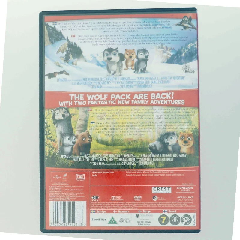 Alpha and Omega DVD fra Universal