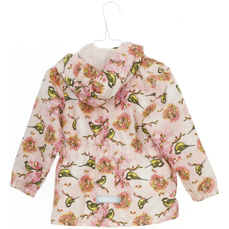 Børnejakke med fugle- og blomsterprint fra Name It (str. 98)