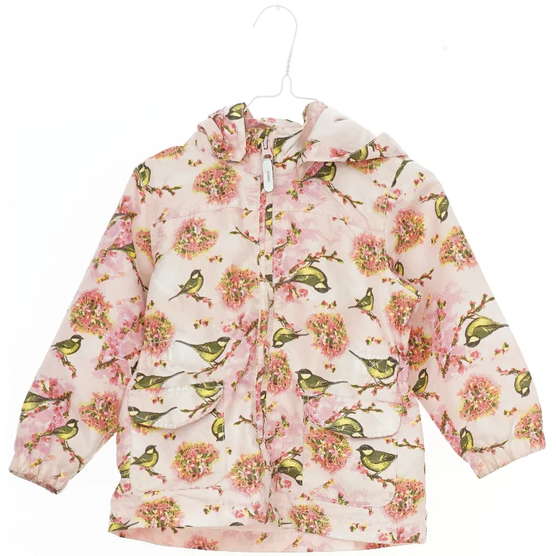 Børnejakke med fugle- og blomsterprint fra Name It (str. 98)