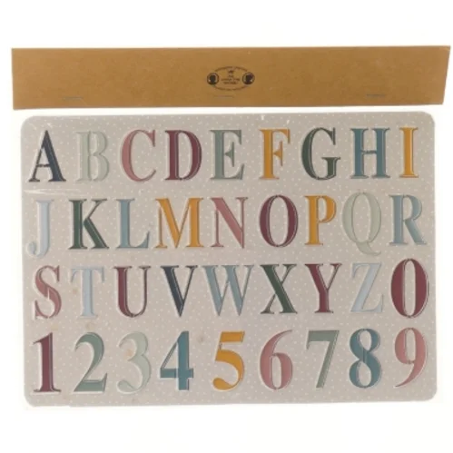 Bogstaver og tal stencil fra Søstrene Grene (str. 26,5x19 cm)