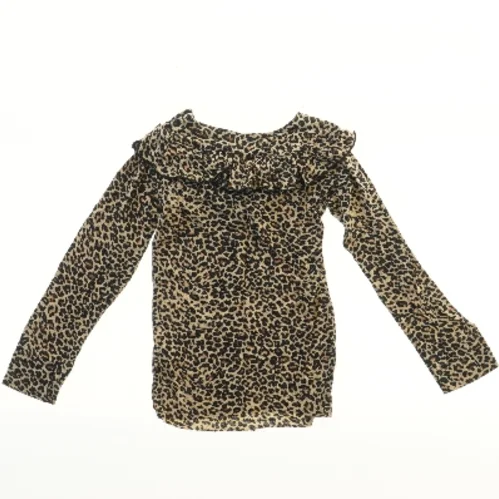 Langærmet bluse med leopardmønster (str. 92)