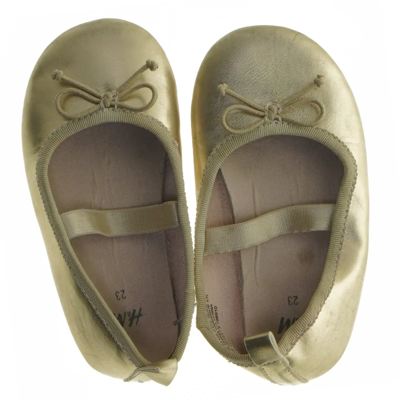 Guld ballerina sko til børn fra H&M (str. 23 )