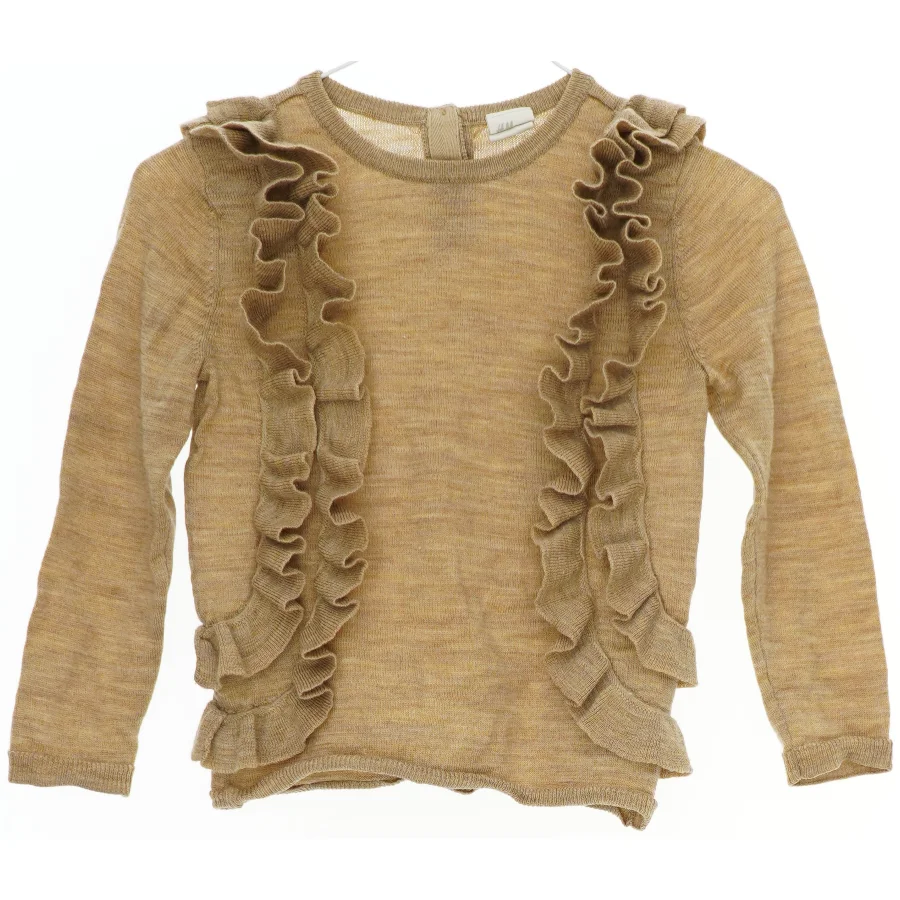 Langærmet bluse med flæser fra H&M (str. 98)