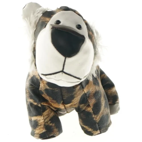 Plyslegetøjsløve med leopardprint (str. 24 cm)