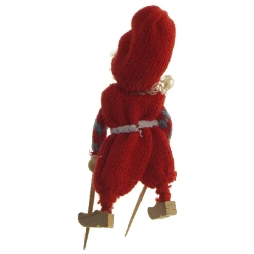 Skiløbende julefigur (str. 13 cm)