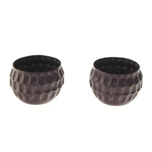 Sæt med to dekorative skåle (str. 2 stk Ø 8,5 cm højde 6,5 cm)