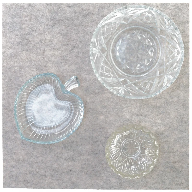 3 stk krystal skåle