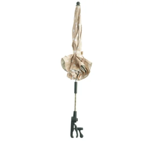 Beige barnevognsparasol med prikker fra BUDDY AND HOPE (str. Totallængde. 70 cm)