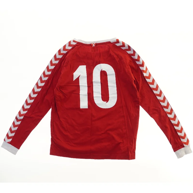 Rød langærmet fodboldtrøje fra Hummel (str. 164)