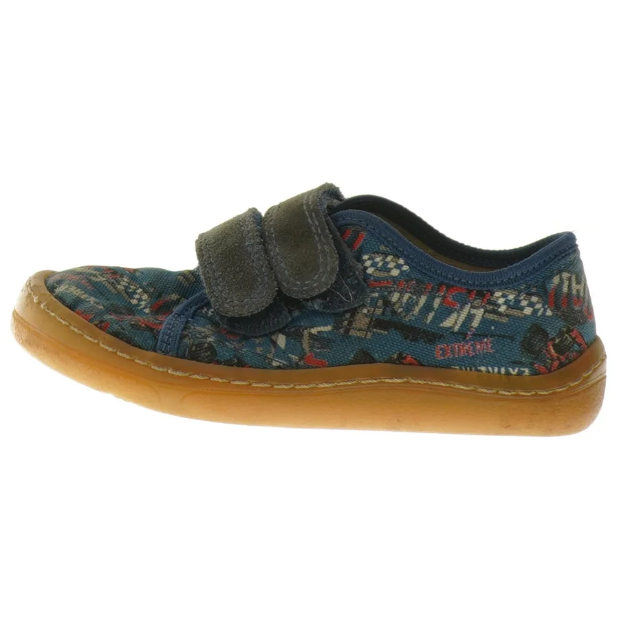 Froddo barfodssko canvas med racerbiler(str. 24 )