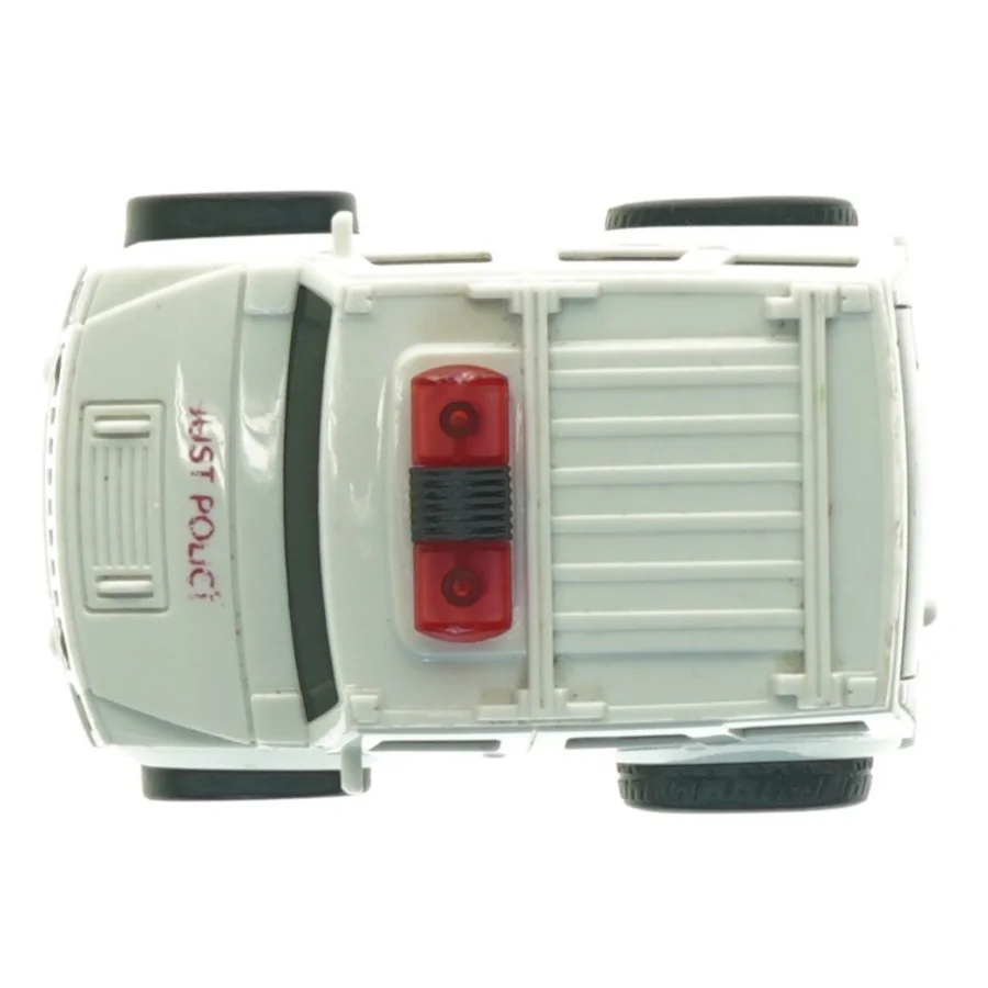 Hvid ambulance-/lægebil (str. 10 x 7 cm)