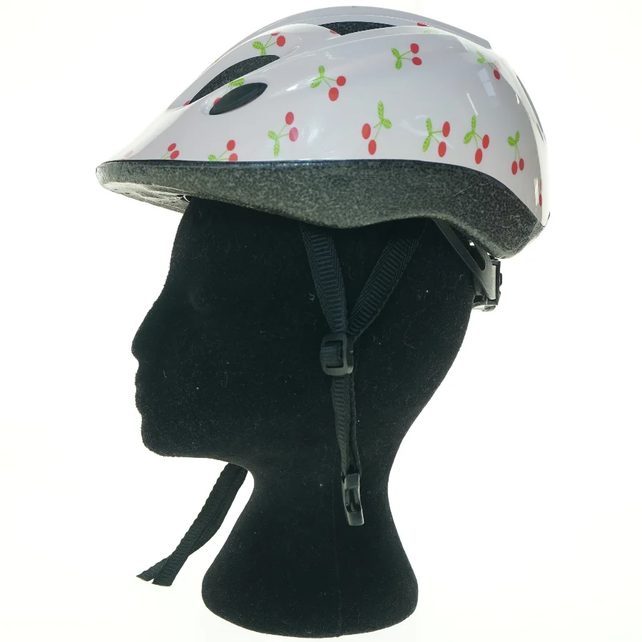 Børnecykelhjelm med kirsebærmotiv (str. 47 til 53 cm)