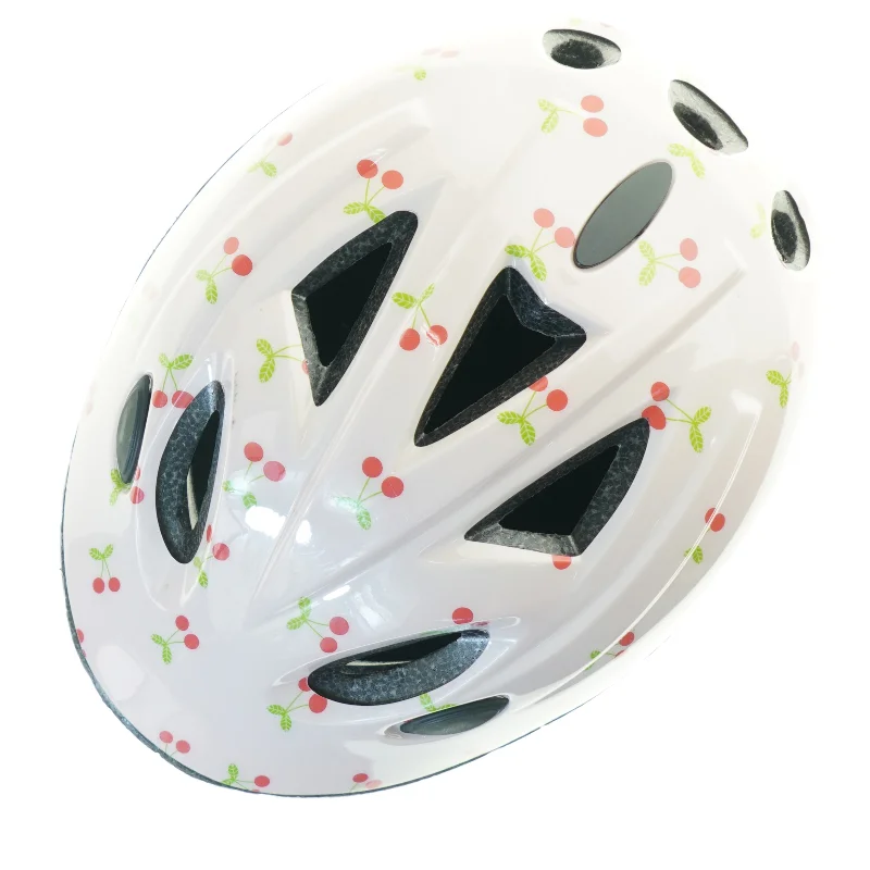 Børnecykelhjelm med kirsebærmotiv (str. 47 til 53 cm)