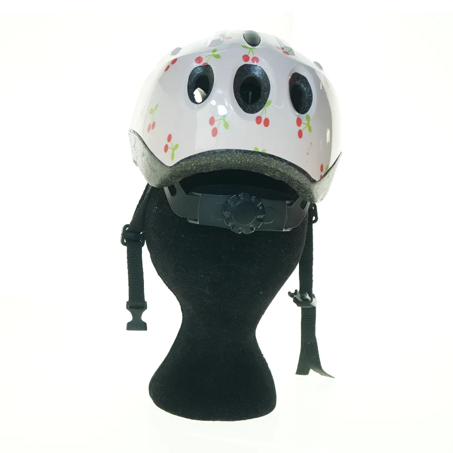 Børnecykelhjelm med kirsebærmotiv (str. 47 til 53 cm)