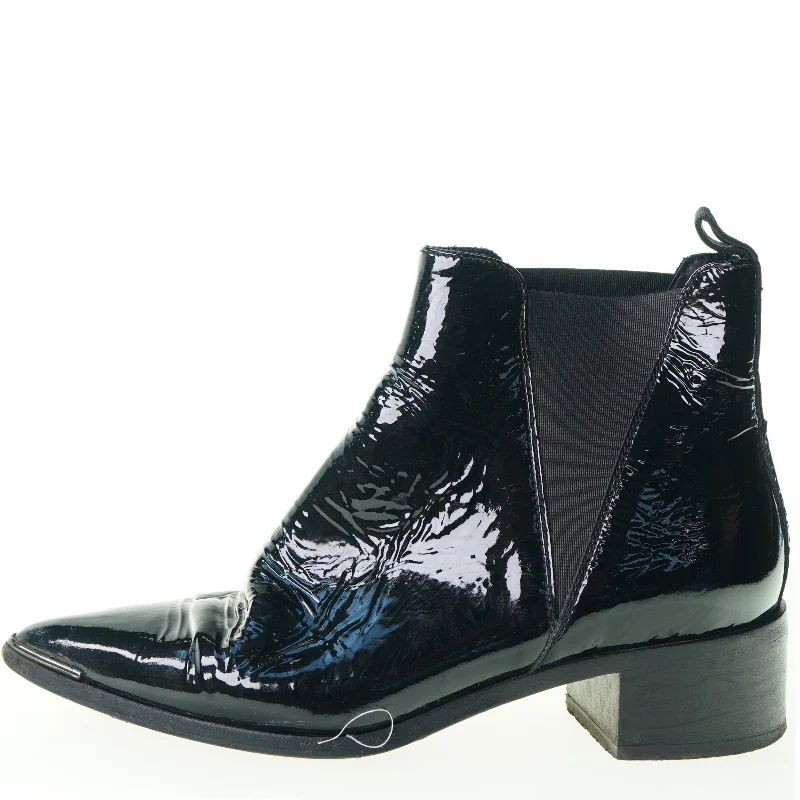 Acne Studios ankelstøvler i lak (str. 35)