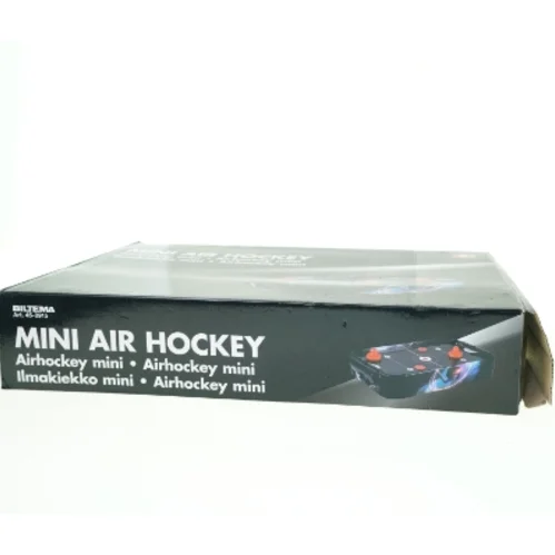 Mini air hockey fra Biltema (str. 52 x 32 x 10 cm)