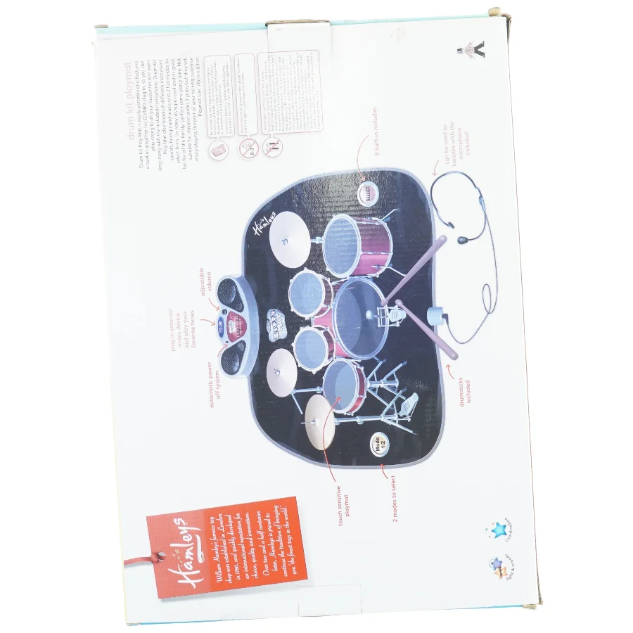 Drum kit play mat fra Hamleys (str. 47 x 33 x 8 cm)
