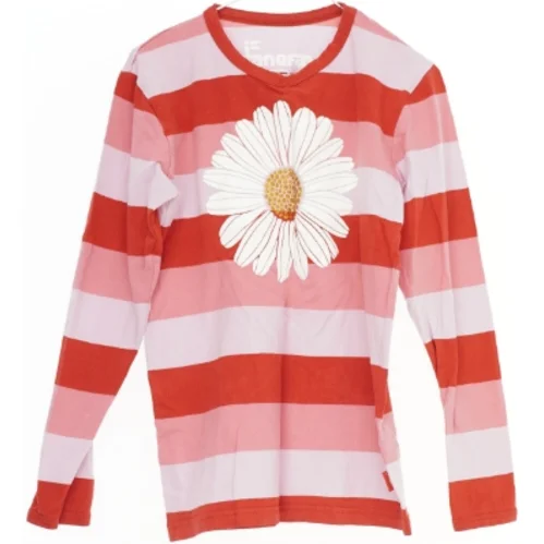 Stribet langærmet trøje med blomstermotiv fra Danefæ (str. 134)