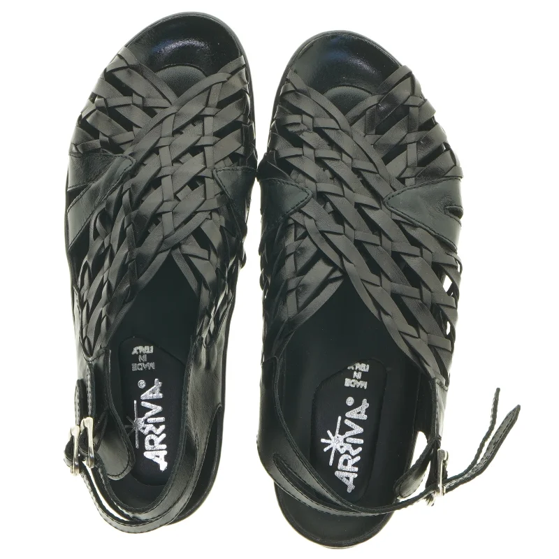 Ubrugte Sorte flettede sandaler fra Arriva (str. 37 )