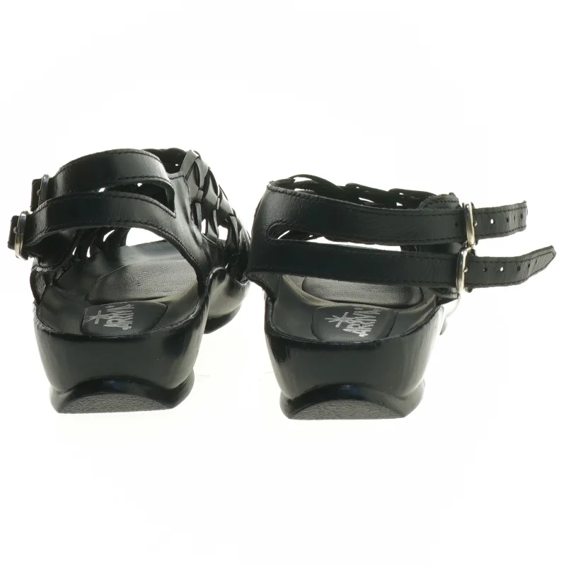 Ubrugte Sorte flettede sandaler fra Arriva (str. 37 )