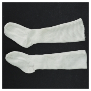 Hvide babysokker fra Lange Ministrømper (str. Fod 7 cm)