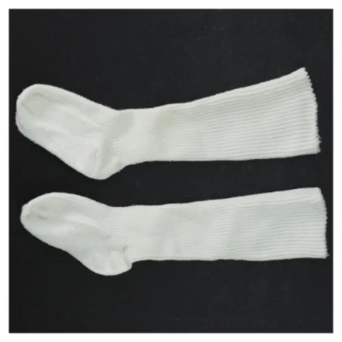 Hvide babysokker fra Lange Ministrømper (str. Fod 7 cm)